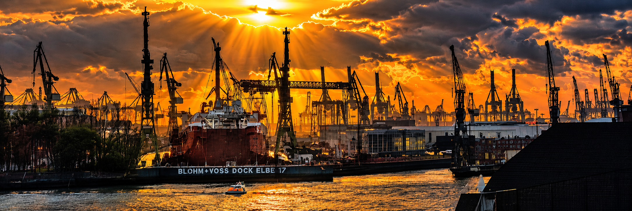 Hamburg Hafen Sonnenuntergang 001